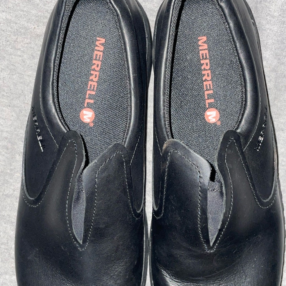 Merrell Black Loafers Slip-Ons with Comfortable Design